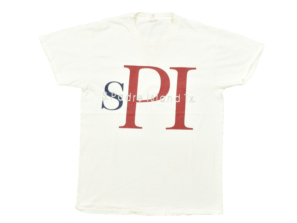 Vintage South Padre Island Texas SPI Graphic T-Shirt White Size S 100% Cotton - Picture 1 of 8